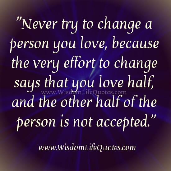 Never a person you love