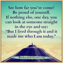 See how far you have come in your life | Wisdom Life Quotes