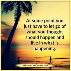 You just have to let go of what you thought should happen | Wisdom Life ...